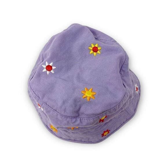 JHats Purple Flower Sun Bucket Hat Cap Child Size Vintage Ocean Breeze Waterpark - Picture 7 of 10